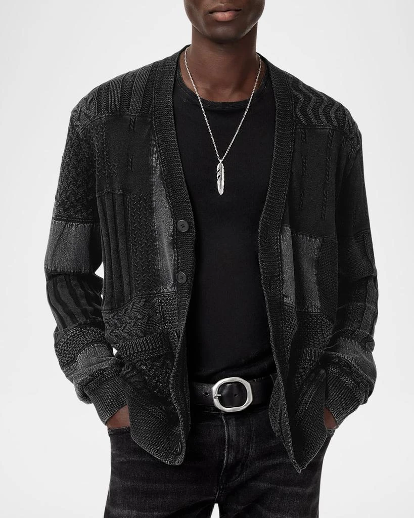 John Varvatos Men's Francis Patchwork Cardigan 4
