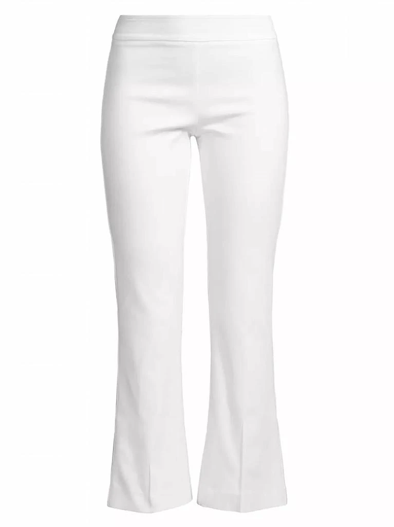 Avenue Montaigne Leo Ponti Jersey Crop Flare Pants In Off-White 5