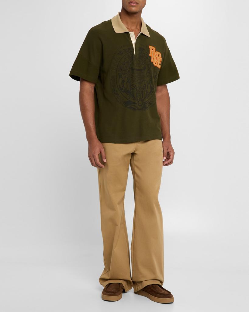Rhude Men's Scramble Logo Stamp Polo Shirt