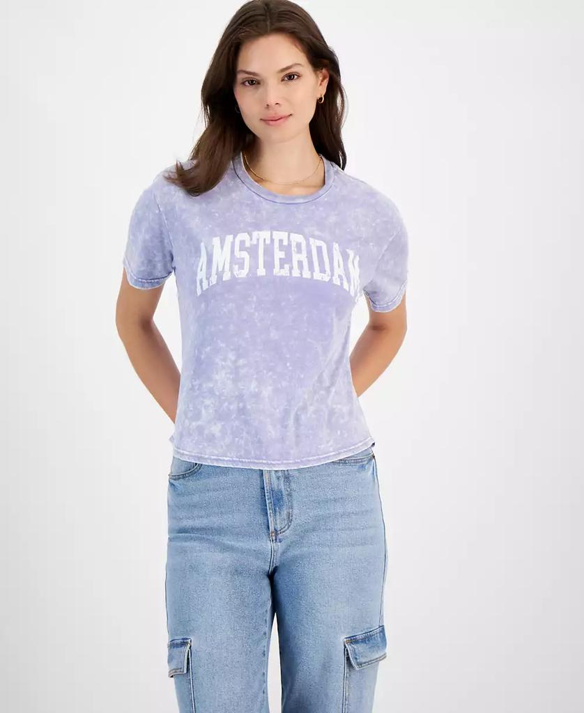 Rebellious One Juniors' Amsterdam Graphic T-Shirt