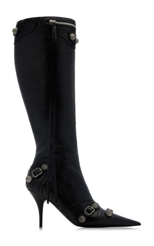 Balenciaga Balenciaga - Cagole Leather Knee Boots - Black - IT 37 - Moda Operandi 1