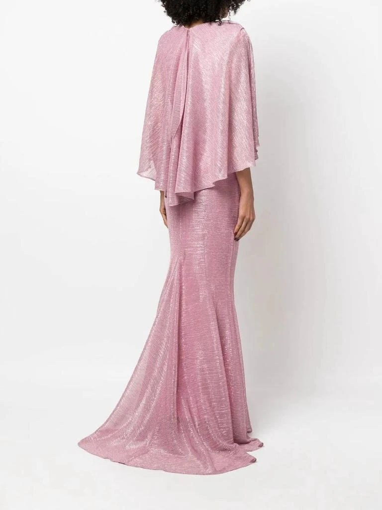 Talbot Runhof Talbot Runhof - Doris Metallic Voile Evening Gown 4
