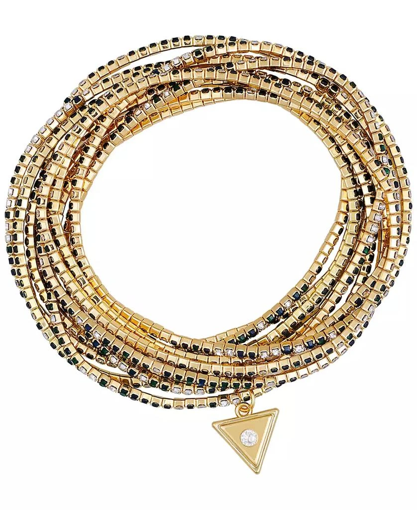 GUESS 10-Pc. Crystal Gold-Tone Stretch Bracelet 2