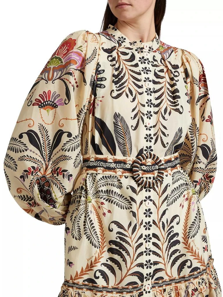 Farm Rio Botanical Cotton-Blend Minidress 6