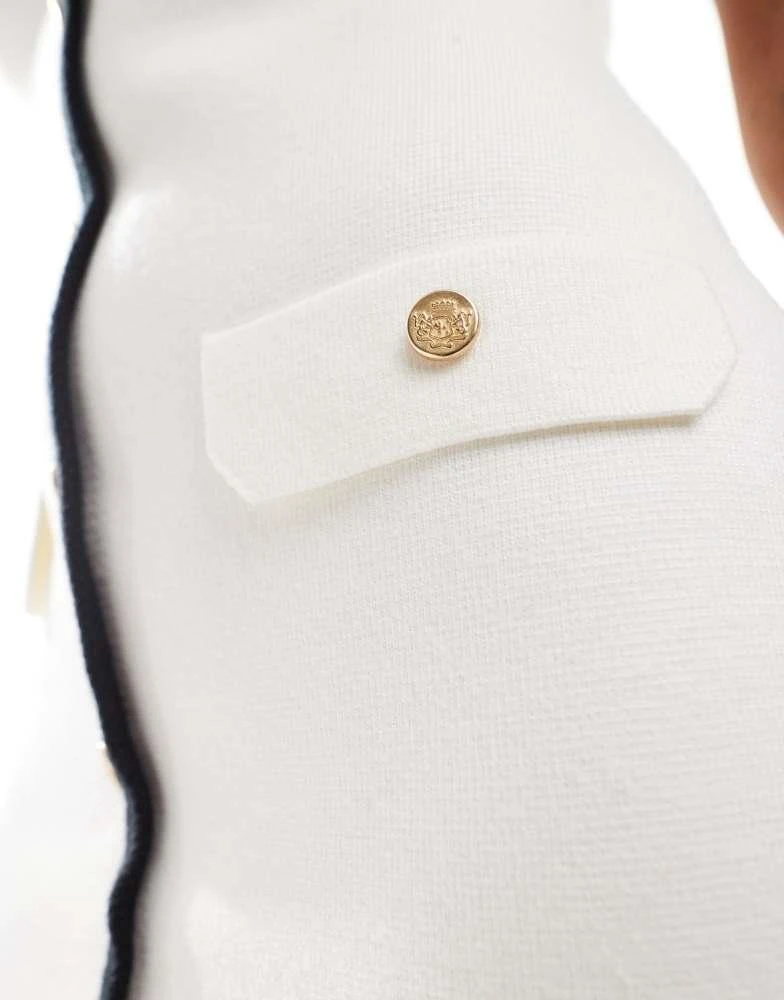 Abercrombie & Fitch mini dress with gold buttons in white  On Sale Now  with Up to 11% Off | Discover Exclusive Deals & Savings at BeyondStyle   Authentic Abercrombie & Fitch