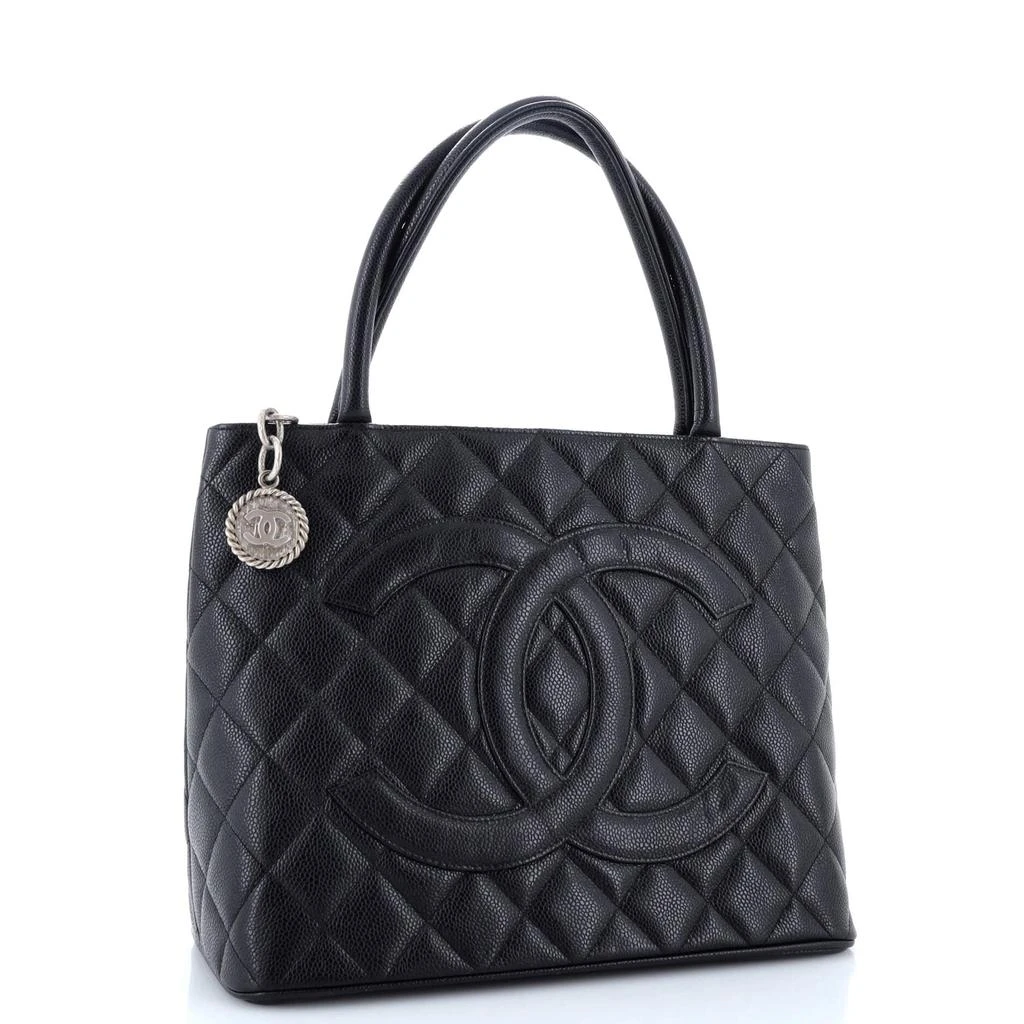 Chanel Medallion Tote Quilted Caviar 2