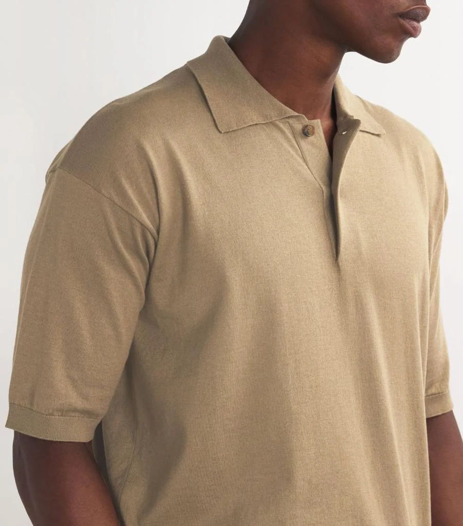 The Row Tiago Cotton-Cashmere Polo Shirt 6