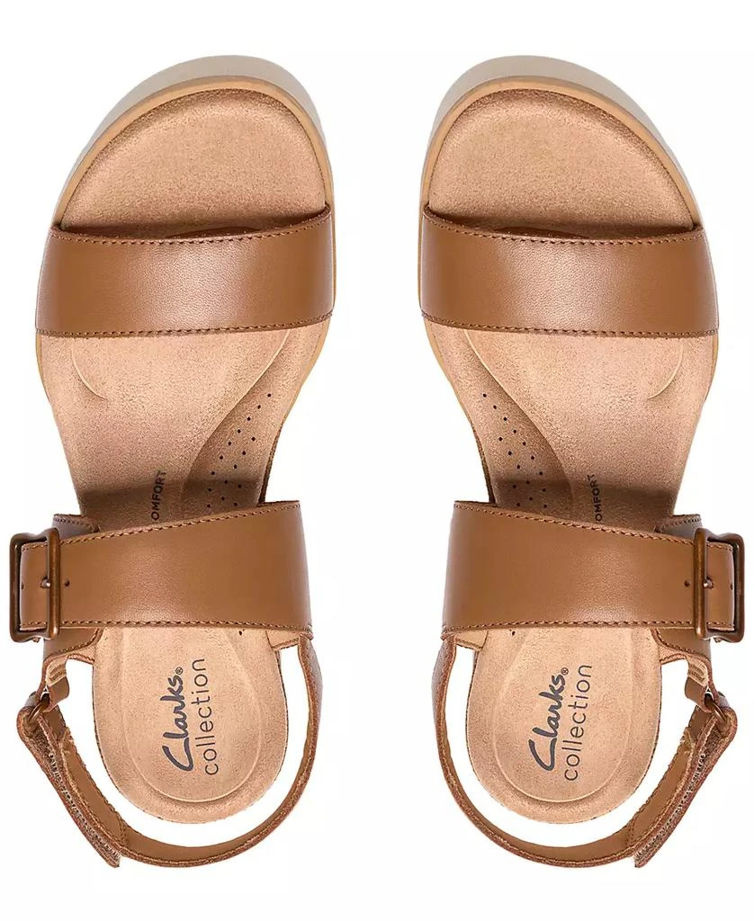 Clarks Women's Diaz Rose Round Toe Wedge Sandals 7