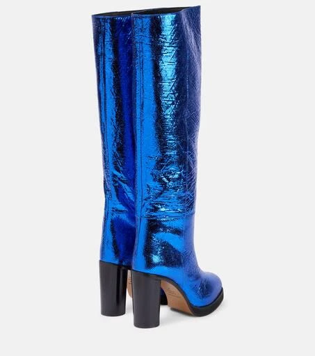 Isabel Marant Lylene metallic leather knee-high boots 3