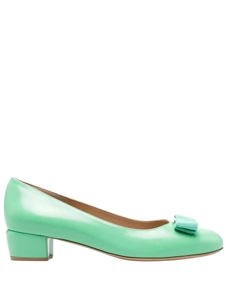 Salvatore Ferragamo Women
s Vara Leather Pumps In Green 3