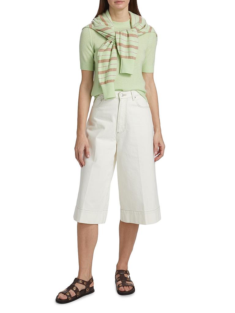 Paige Eva Denim Wide-Leg Shorts