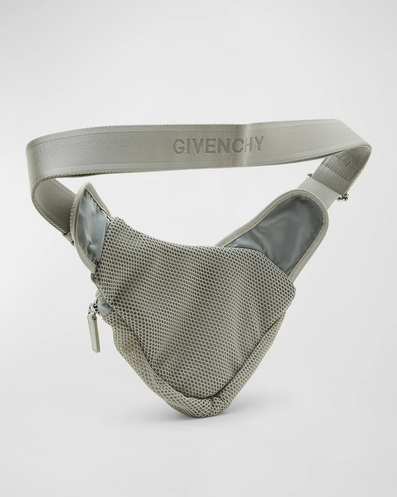 Givenchy Men's G-Zip Small Mesh Triangle Belt Bag 6