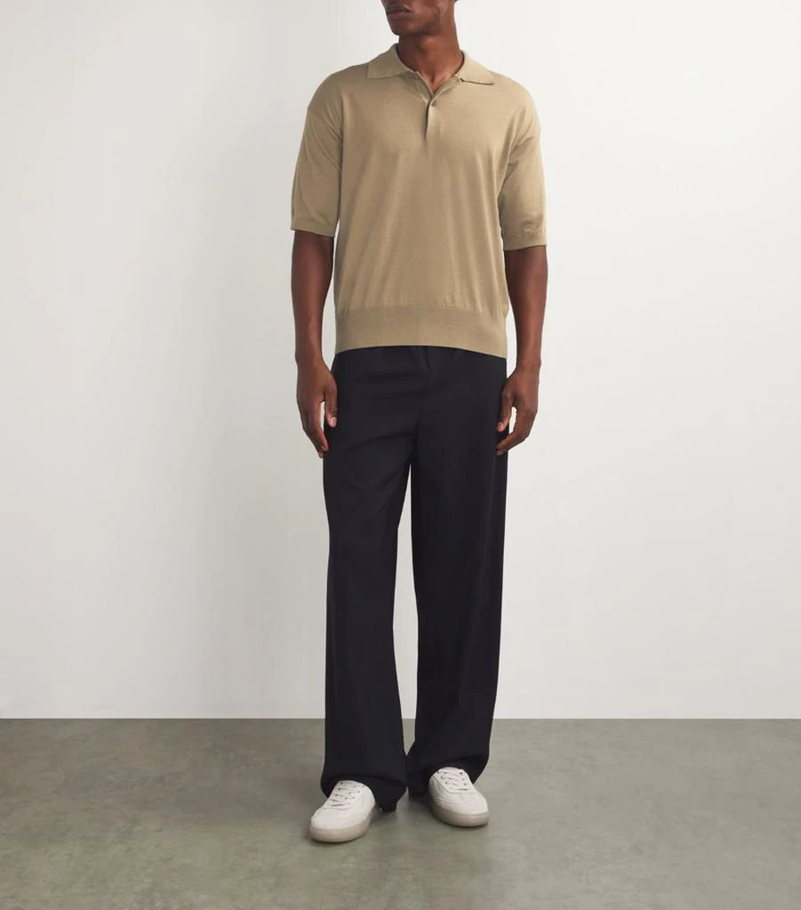 The Row Tiago Cotton-Cashmere Polo Shirt 2