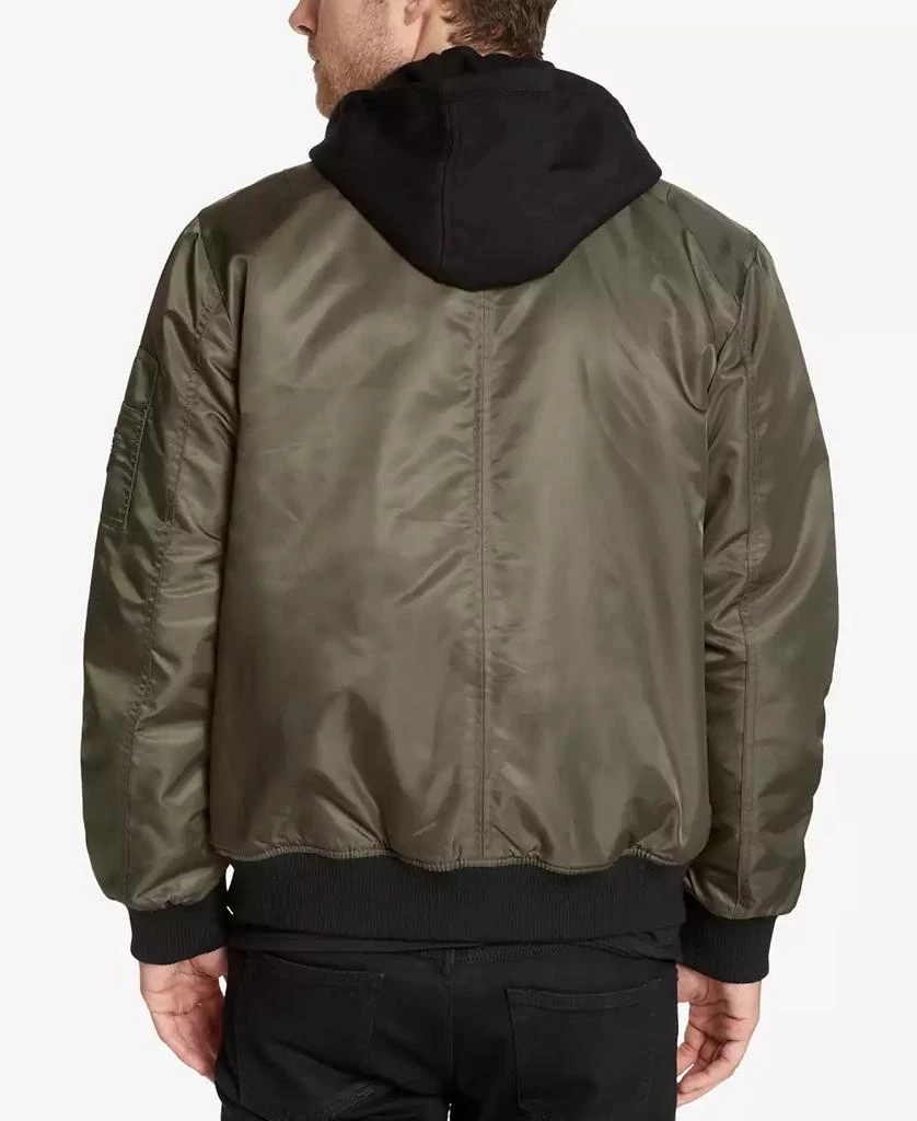 GUESS Men's Bomber Jacket with Removable Hooded Inset 2