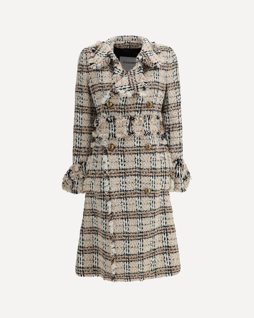 BURBERRY｜COATS (Monogram Cotton Jacquard Hooded Cape (8 BURBERRY Logo Wool Cotton Jacquard Hooded Cape | endource