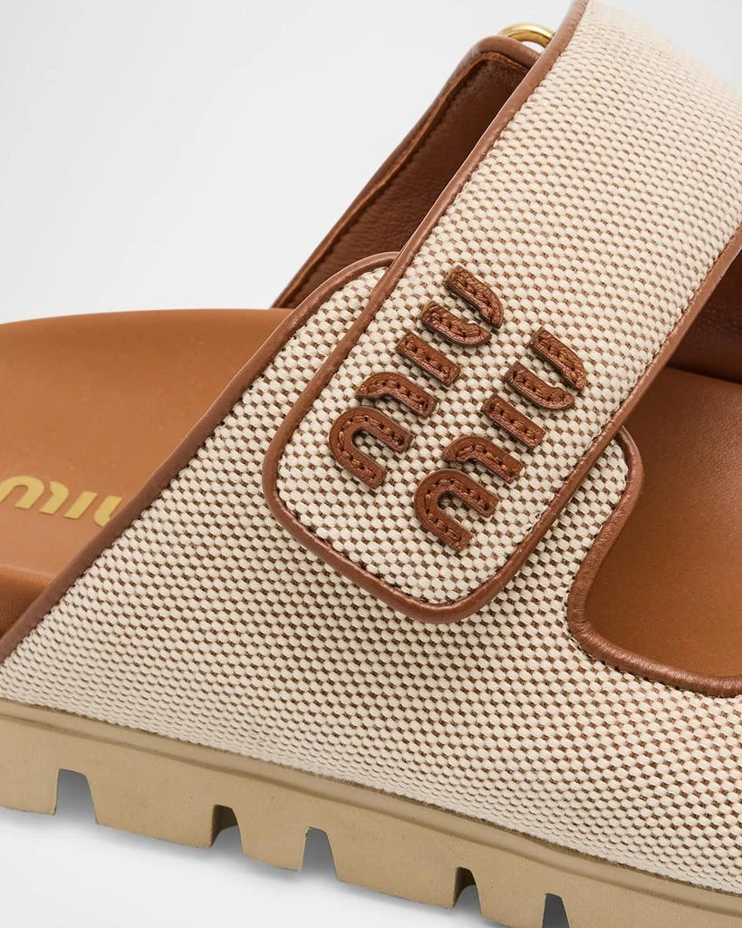 Miu Miu Canvas Dual-Grip Comfort Sandals 6