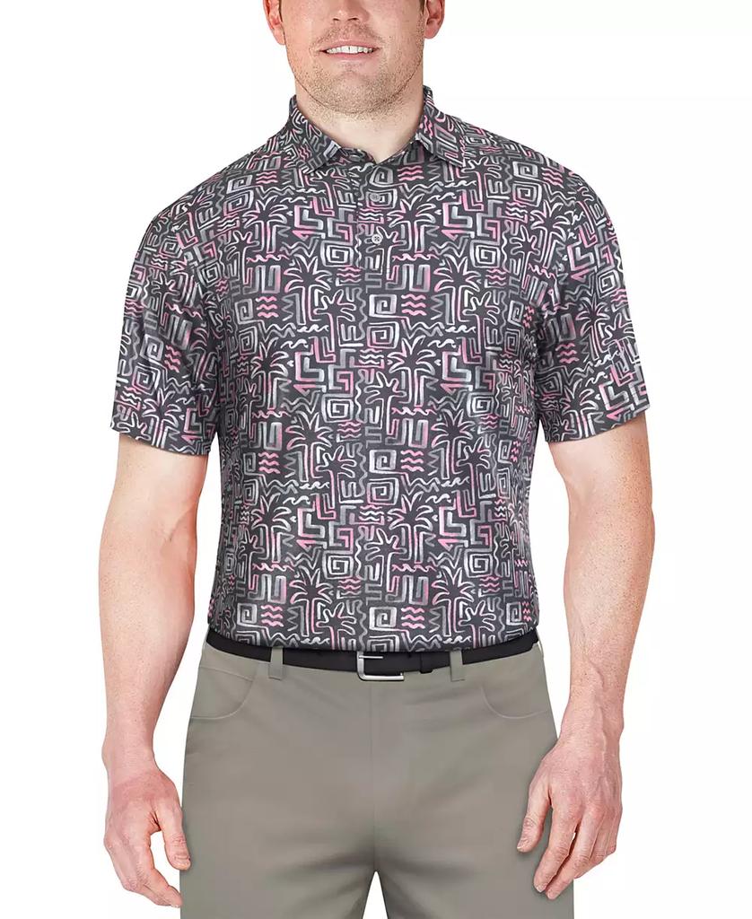 PGA TOUR Men's Palm-Print Performance Golf Polo Shirt