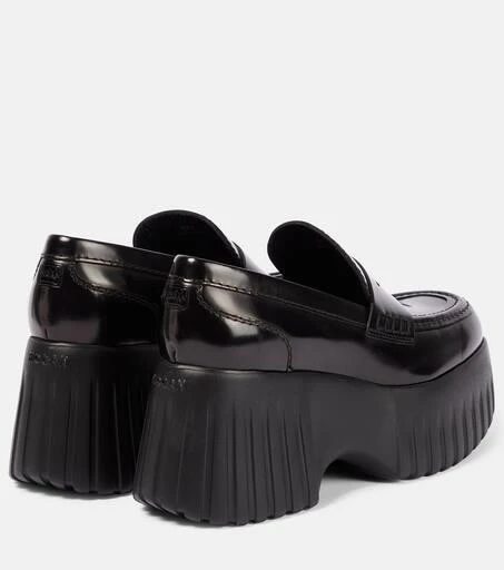 hogan H-Stripes wedge leather loafers 3