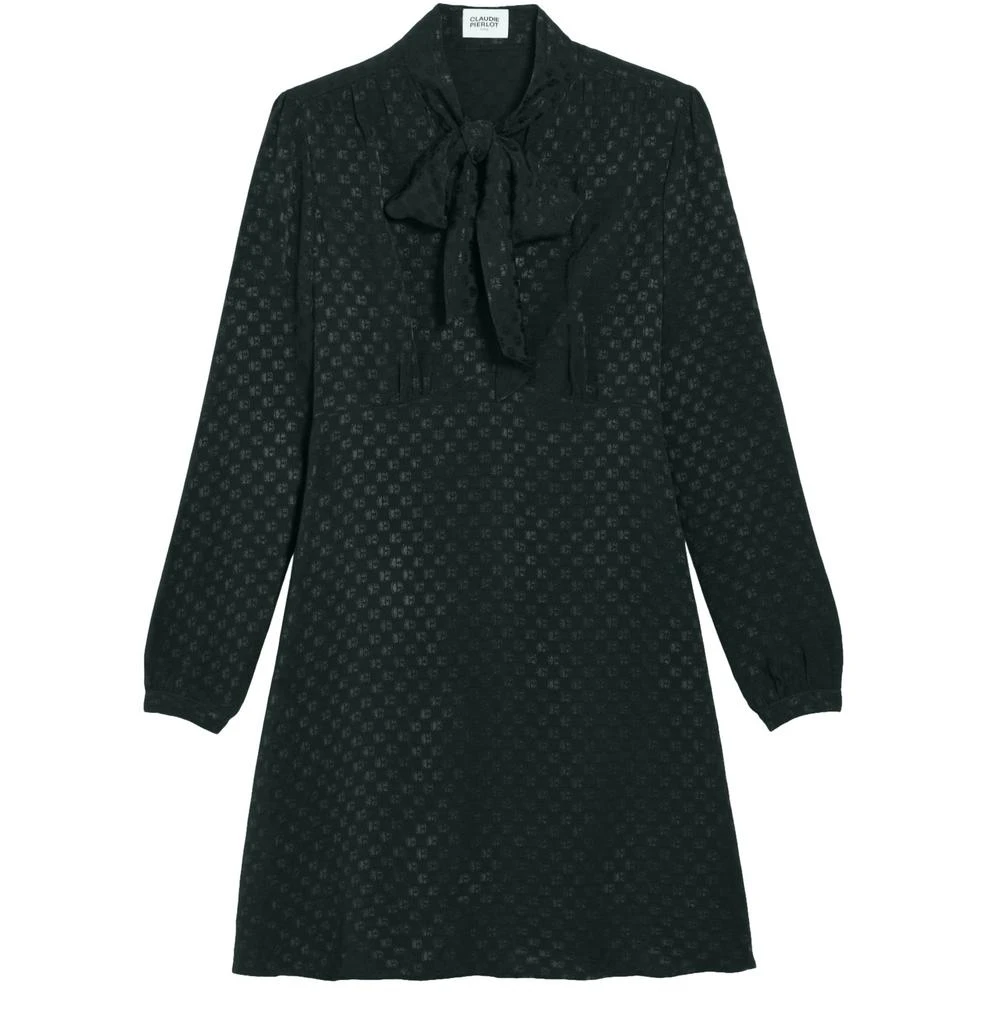 Claudie Pierlot Dress with pussy bow collar 1