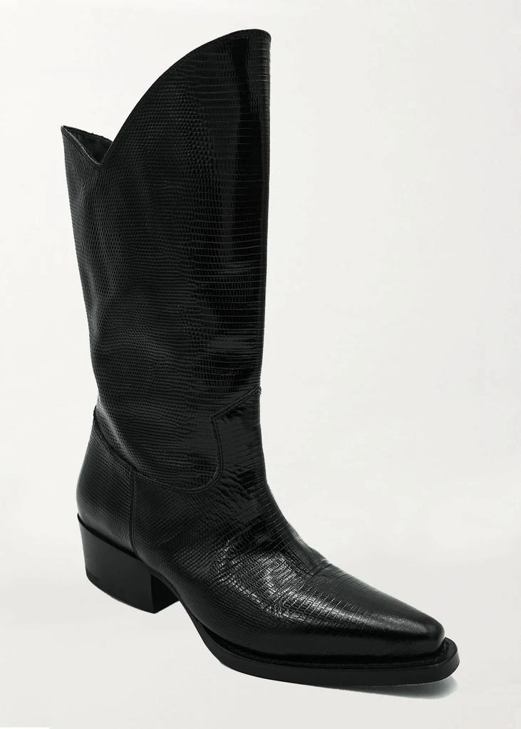 Che by Chelsey Women's Python Texan Boots In Black 3