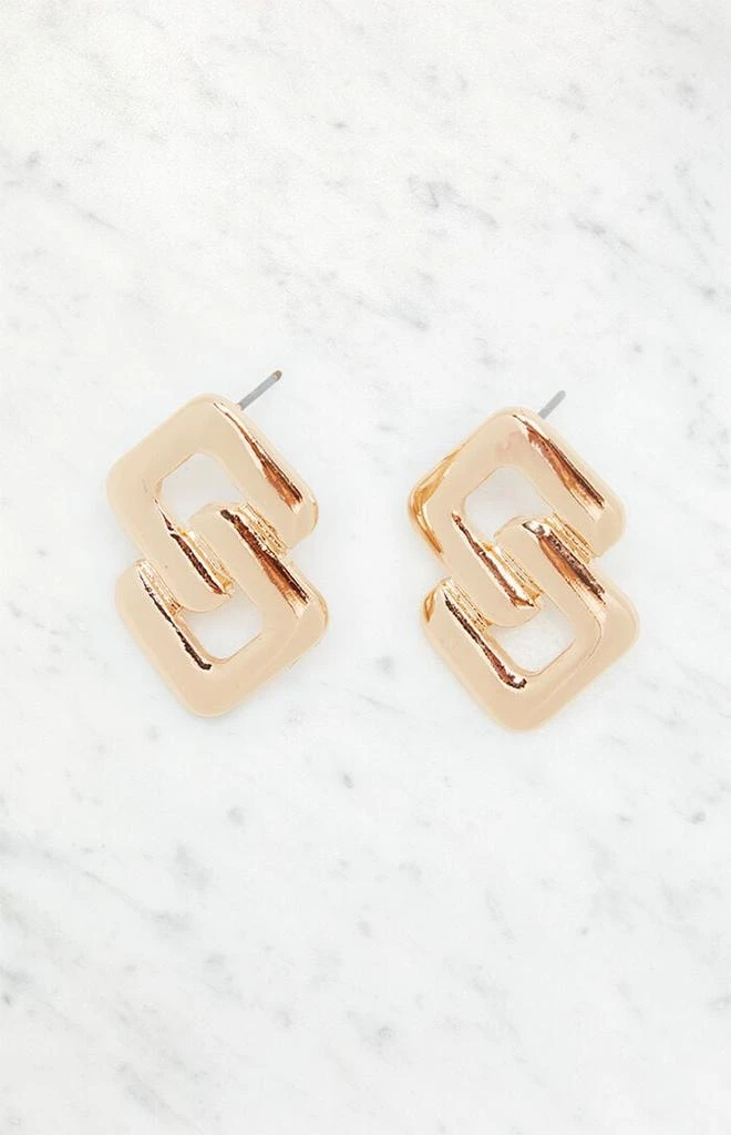 LA Hearts Square Drop Earrings 1