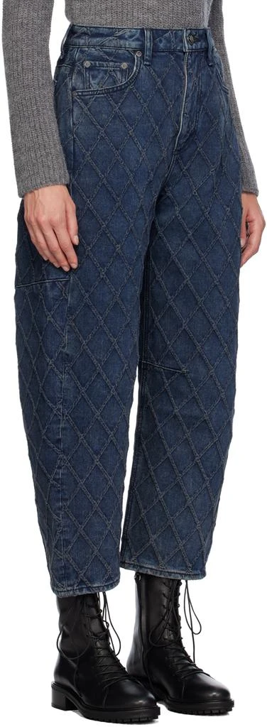Rag & Bone Blue Charlie High-Rise Barrel Jeans 2