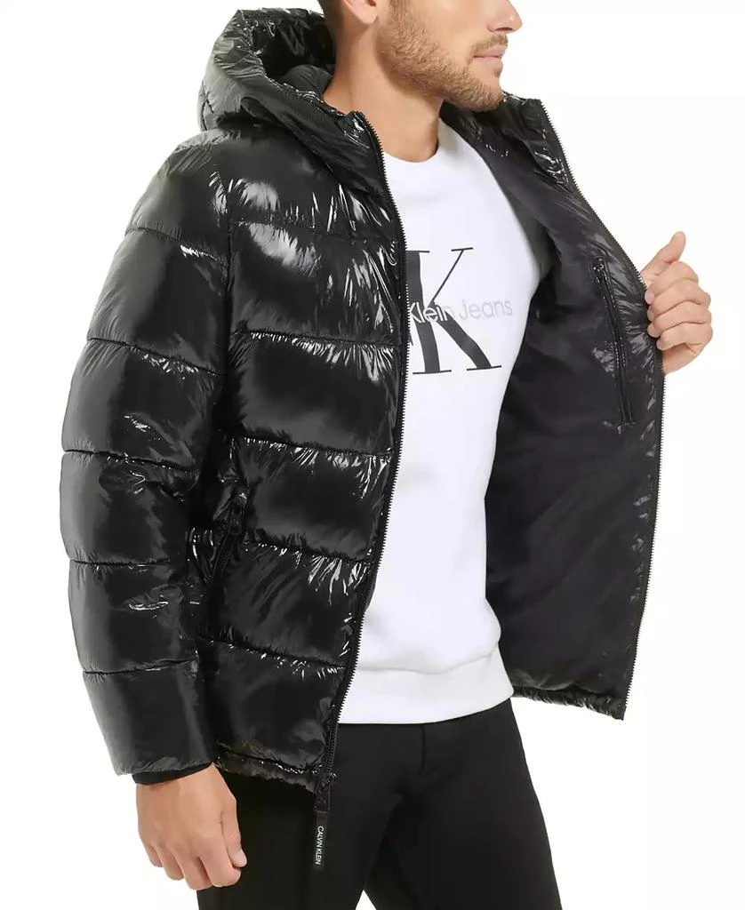 Calvin Klein Men's High Shine Hooded Puffer Jacket 3