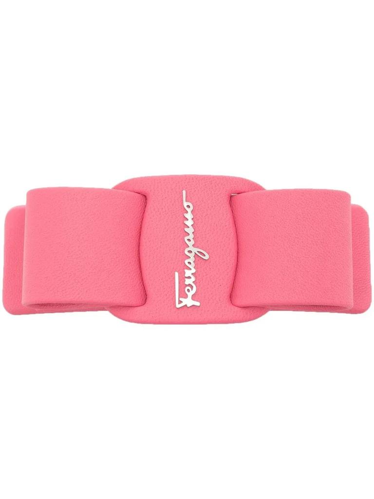Salvatore Ferragamo Ferragamo Logo-Plaque Leather Hair Clip
