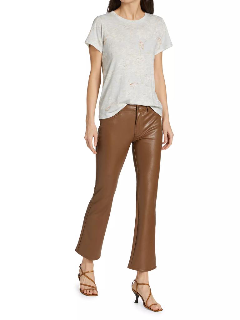 Paige Claudine Faux Leather Flared Leg Pants