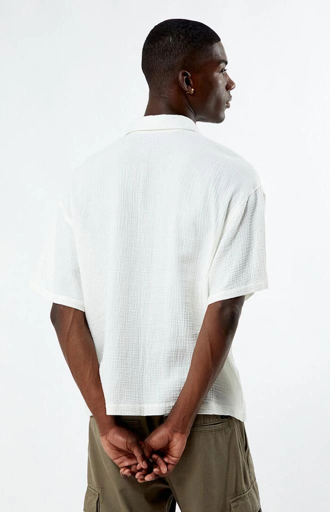 PacSun Cream Boxy Button Down Shirt 3