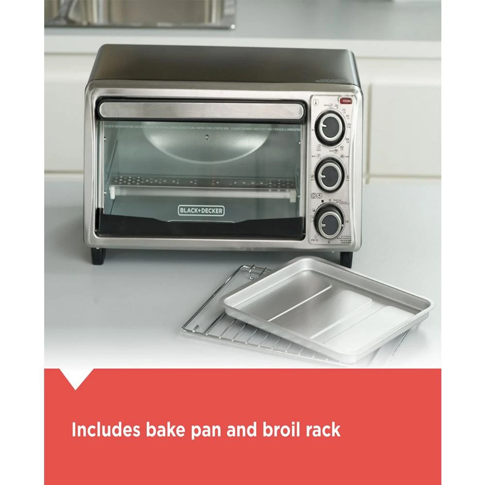 Black & Decker Stainless Steel 4 Slice Toaster & Broiler Oven 4
