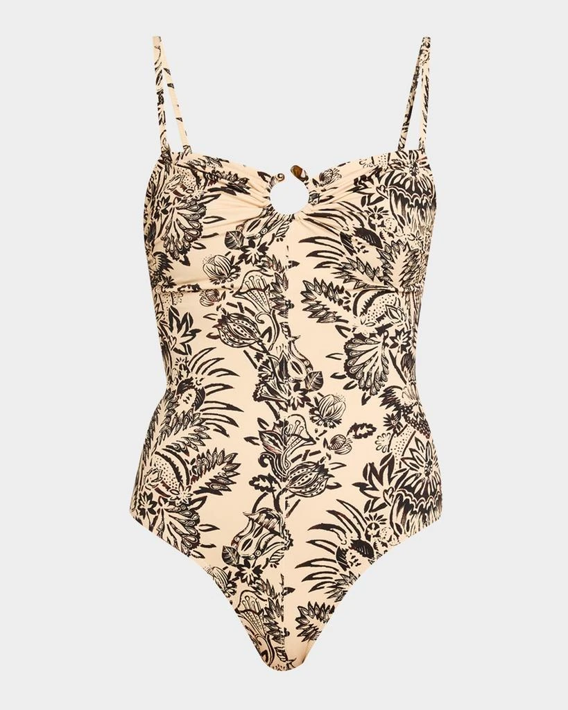 Ulla Johnson Hydra Staples Bandeau One-Piece Swimsuit 1