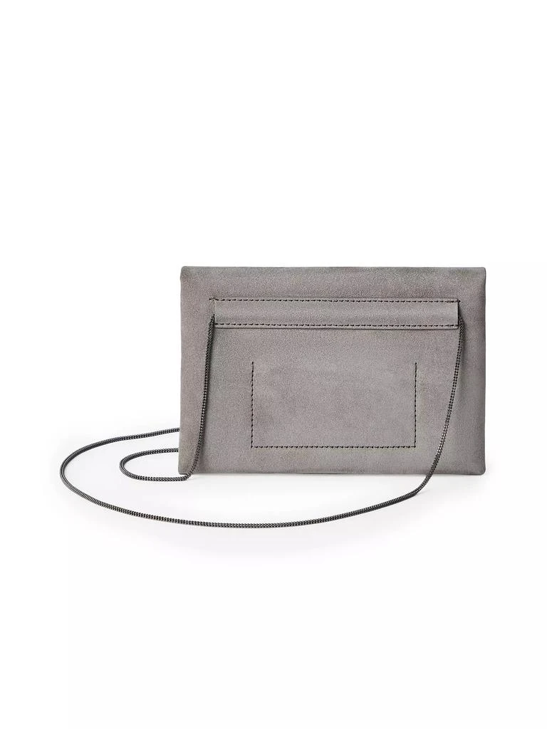 Brunello Cucinelli Duo Pochette in Suede with Precious Chain 3