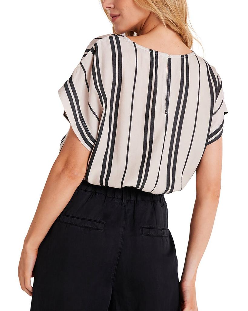 Bella Dahl Elastic Waist Linen-Blend Blouse