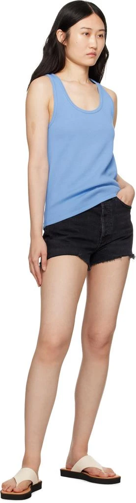 AGOLDE Black Mila Denim Shorts 4