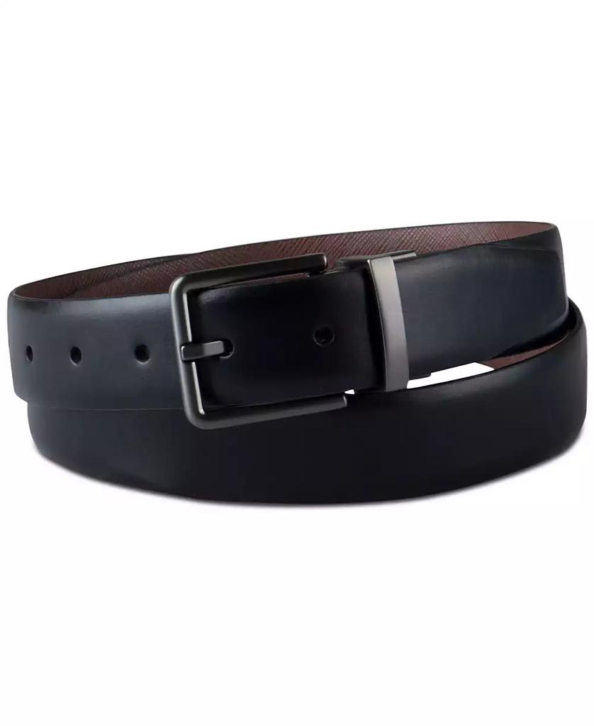 Calvin Klein Men's Reversible Textured Dress Belt, Created for Macy's