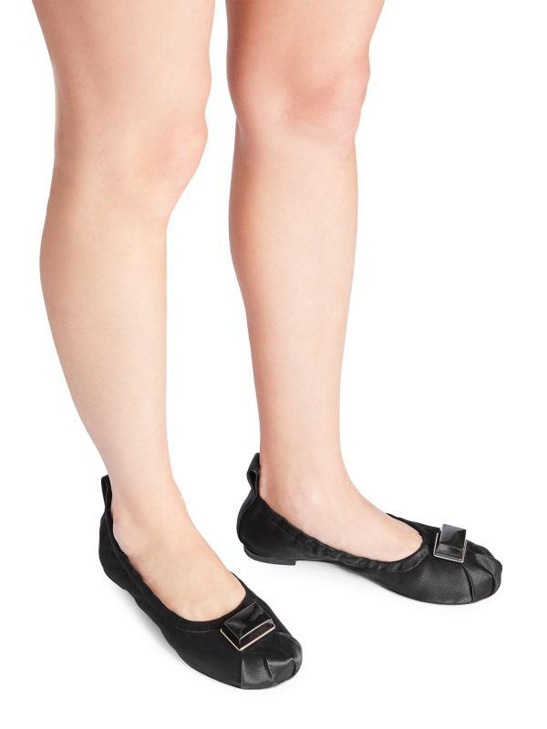 Paul Andrew Season Three Ballet Cube Satin Ballerina Flats