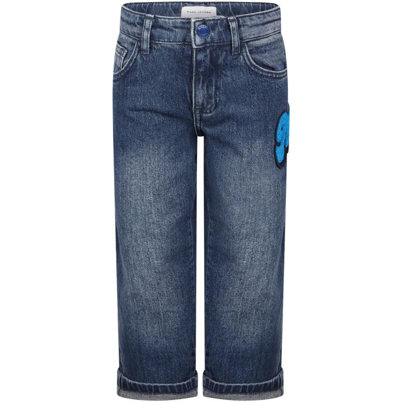 Marc Jacobs Crystal Oversize Denim Jeans - Pants - BeyondStyle