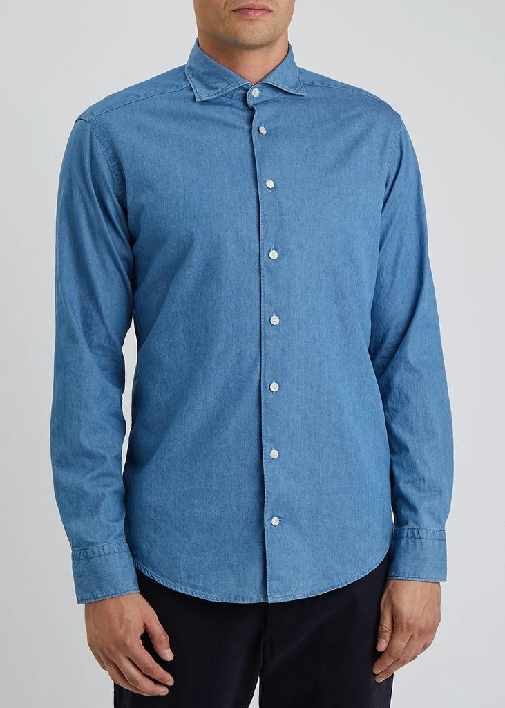 Eton Blue chambray shirt 2