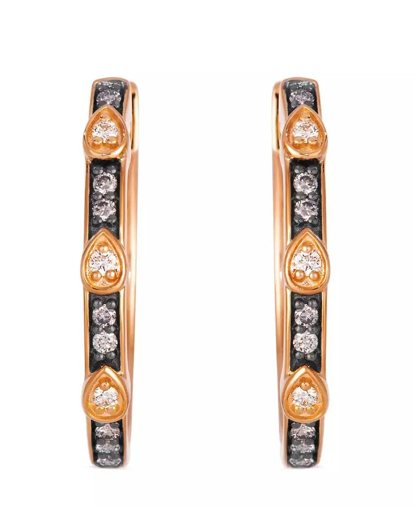 Le Vian Vanilla Diamond (1/10 ct. t.w.) Chocolate Diamond (6/25 ct. t.w.) Earrings in 14k Strawberry Gold