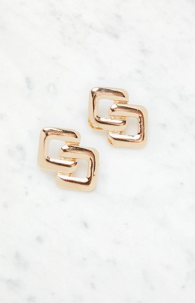 LA Hearts Square Drop Earrings 2