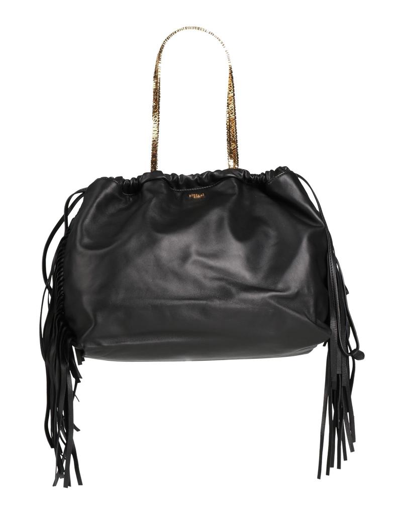 Moschino TIE MIE BAG IN RAFFIA AND LEATHER - Tote Bags