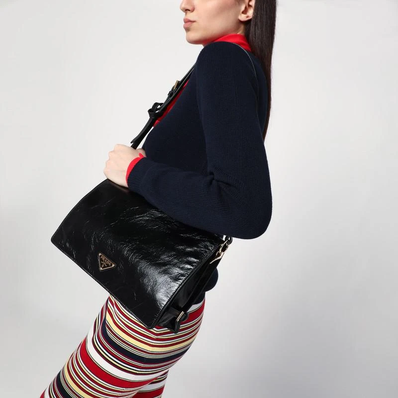 Prada Medium shoulder bag black in leather 2