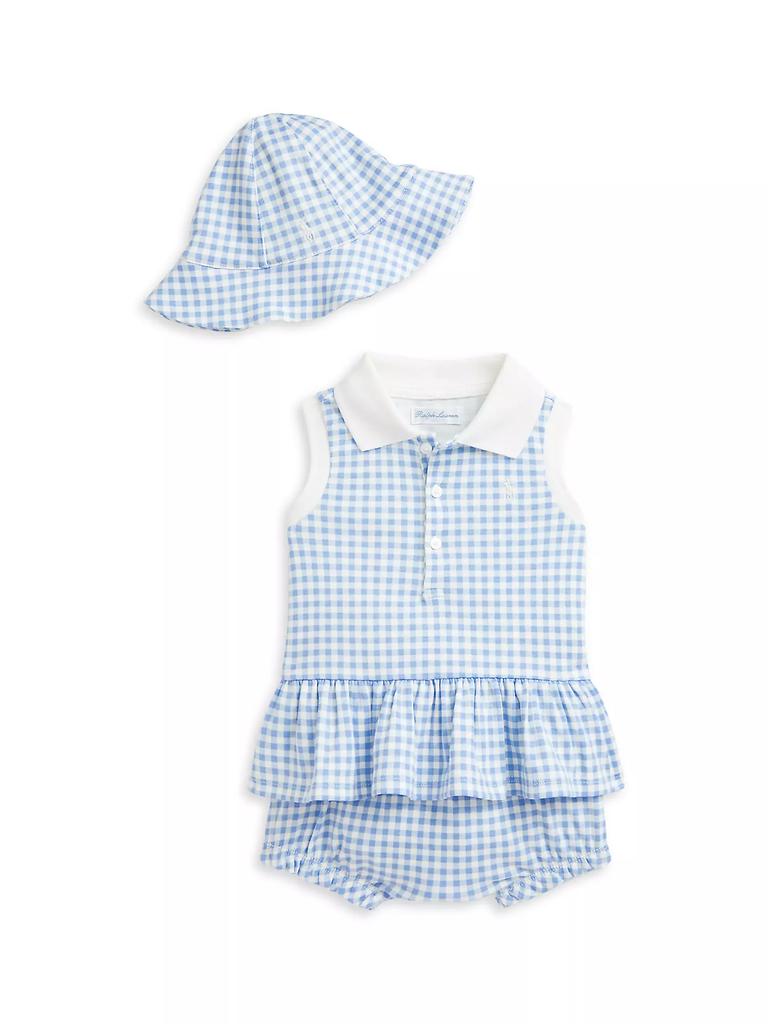 Ralph Lauren Baby Girl's Gingham Peplum Top & Bloomers Set