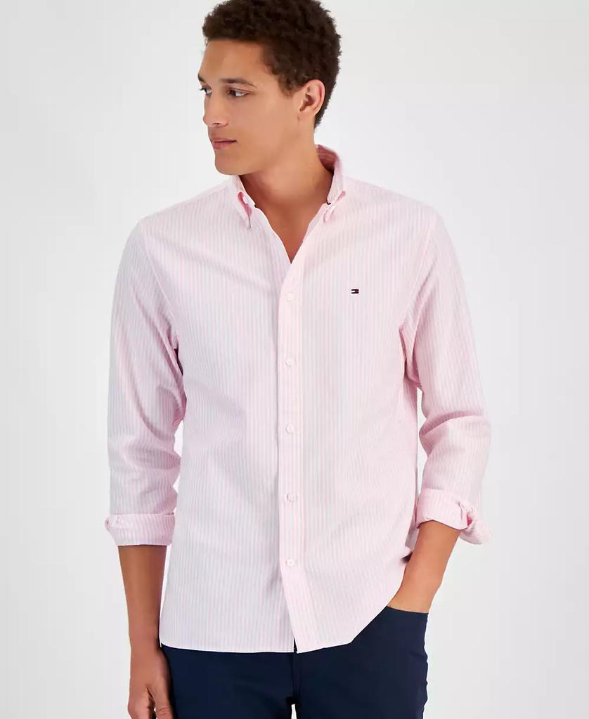 Tommy Hilfiger Men's Regular-Fit Striped Heritage Oxford Long-Sleeve Shirt