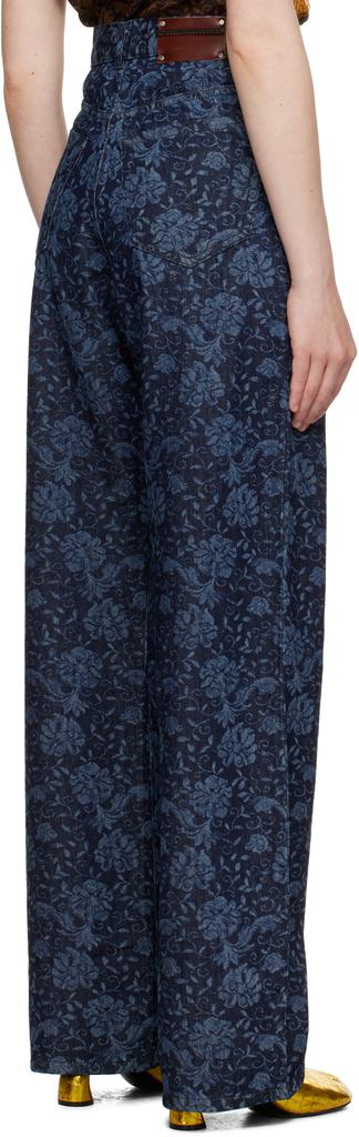 パンツ DRIES VAN NOTEN Wide Leg Jeans Indigo Wide Leg Jeans in Indigo