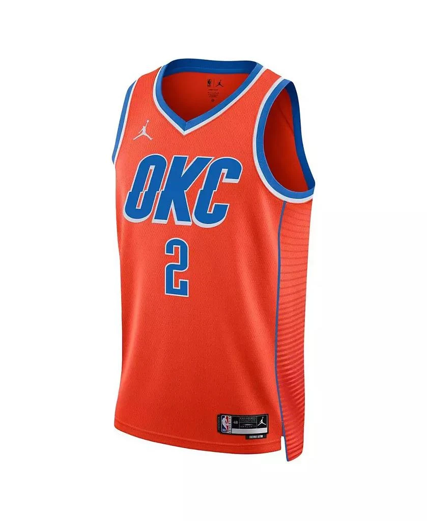 Jordan Men's Shai Gilgeous-Alexander Orange Oklahoma City Thunder Statement Edition Swingman Jersey 3