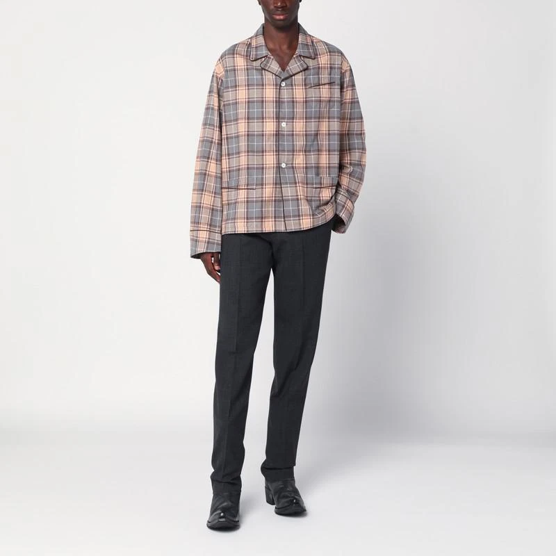Prada Steel/cameo checked cotton shirt 2