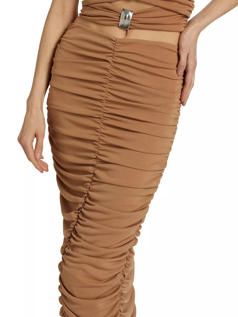 Ronny Kobo Roma Ruched Maxi Skirt 6