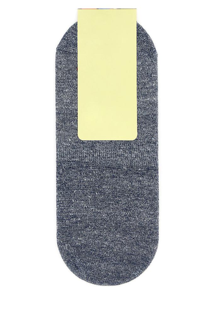 GALLO Melange blue stretch linen blend invisible socks